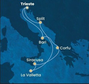 Po Jaderském moři na Maltu a zpět na Costa Deliziosa, plavba s českým průvodcem