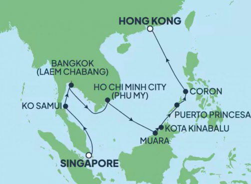 Poklady jihovýchodní Asie na Norwegian Jade, plavba s českým průvodcem, plavba s dopravou