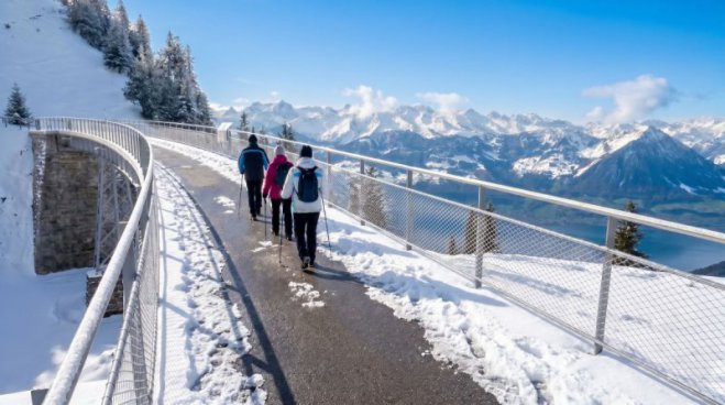 Zimní turistika ve Švýcarsku