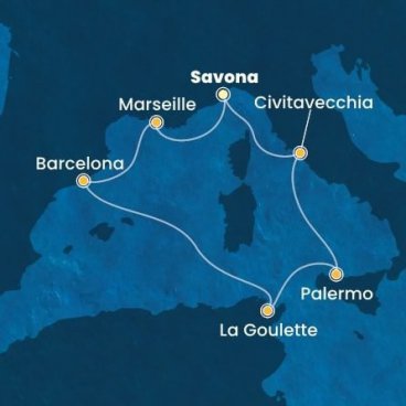 Podzimní prázdniny ve Středomoří na Costa Pacifica, plavba s českým průvodcem