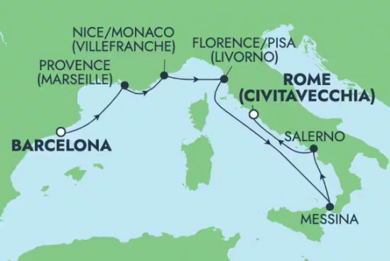 K Azurovému a Amalfi pobřeží na Norwegian Epic, plavba s českým průvodcem, plavba s dopravou