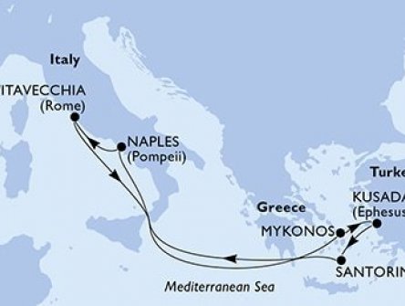Itálie, Řecko, Turecko z Neapole na lodi MSC Divina, plavba s bonusem