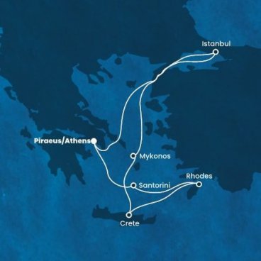 Za poznáním řeckých ostrovů a Istanbulu na Costa Fortuna, plavba s českým průvodcem