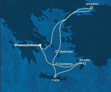 Za poznáním řeckých ostrovů a Istanbulu na Costa Fortuna, plavba s českým průvodcem