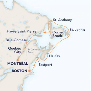 PLAVBA Z BOSTONU PŘES NEWFOUNDLAND DO KANADY