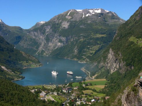 Norské fjordy - letecky