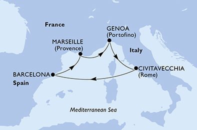 Na skok do Středomoří na MSC Fantasia, plavba s českým průvodcem