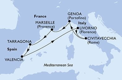 Za teplem do Středomoří na MSC Splendida, plavba s českým průvodcem