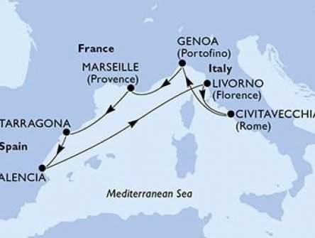 Za teplem do Středomoří na MSC Splendida, plavba s českým průvodcem