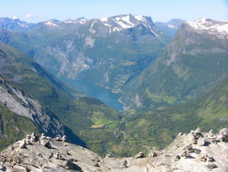 Norské fjordy - letecky