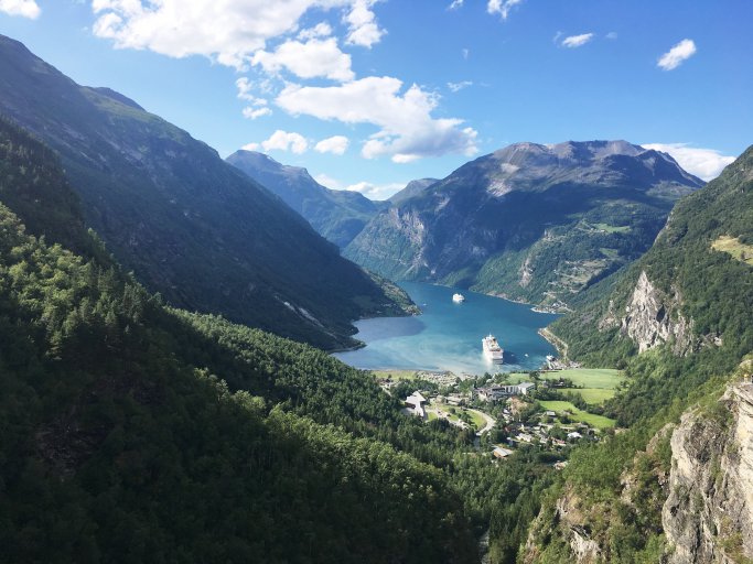 Norské fjordy - letecky