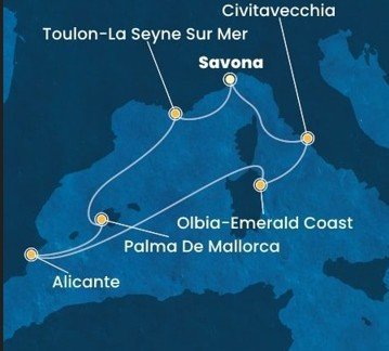 Prázdniny na jihu na Costa Pacifica, plavba s českým průvodcem